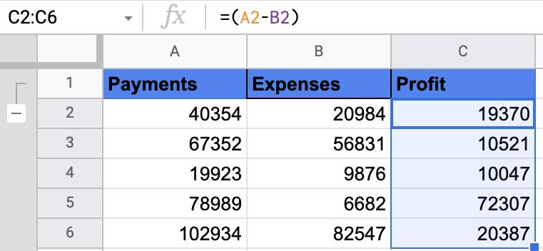 how-to-subtract-in-google-sheets-2-simplest-ways