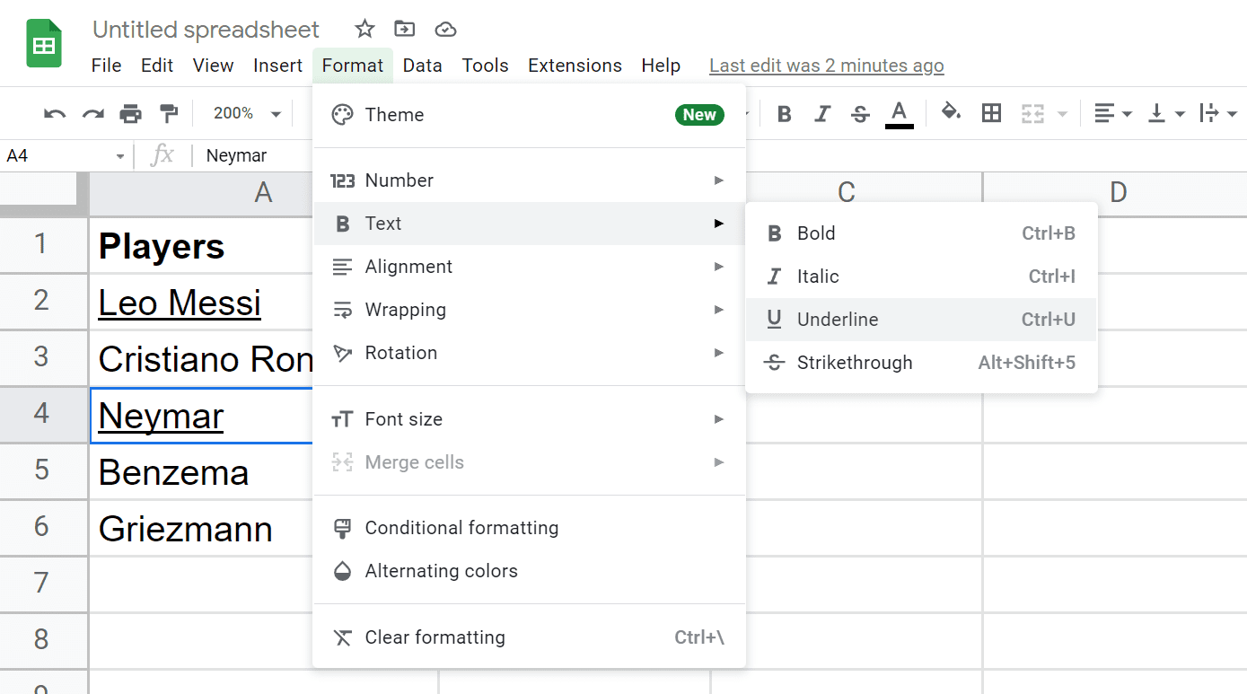 how-to-underline-in-google-sheets-in-seconds